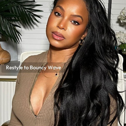 Natural Black Kinky Straight YAKI Human Hair 13x6 Tranparent Lace Front Wig ZSWIG